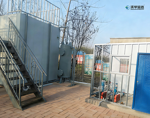 安徽50方一体化污水处理设备安装现场