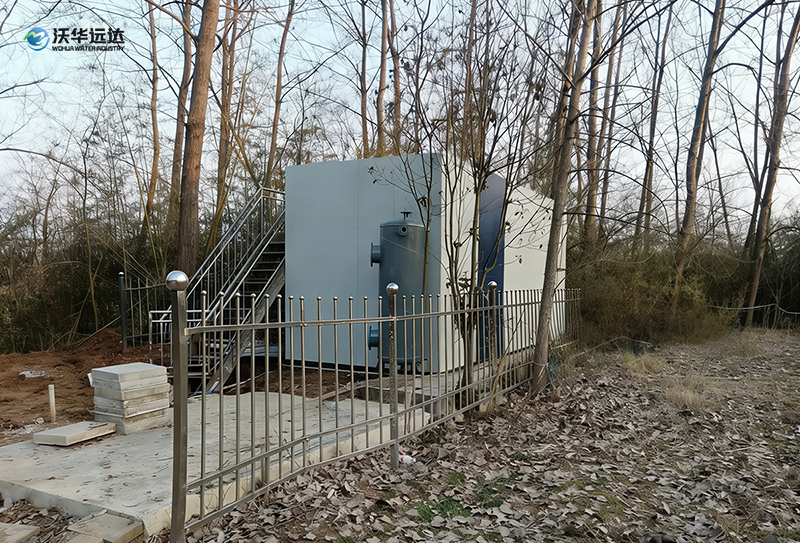安徽50方一体化污水设备安装现场